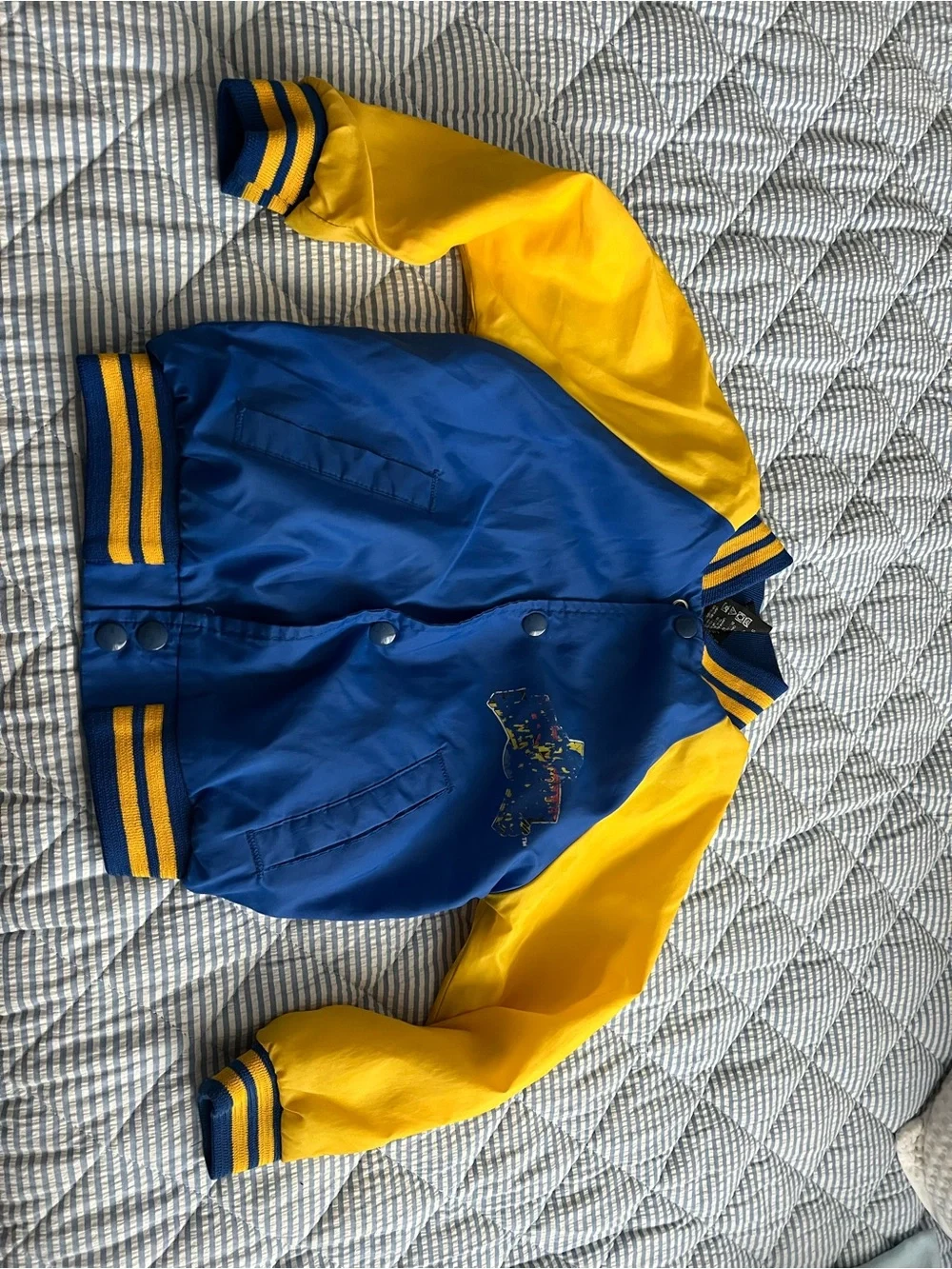 Power Ranger Kids Blue and Yellow Varsity Jacket VINTAGE 90’s